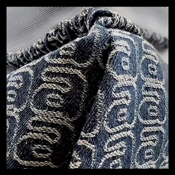 Alexander Wang Scrunchie Bag Small Denim Jacquard
